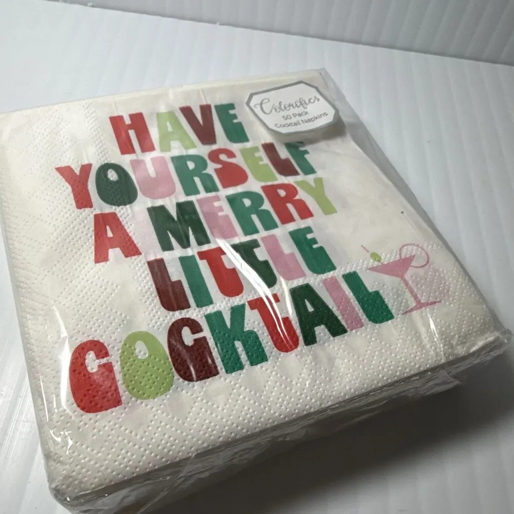 Colorifics 50 Cocktail Napkins 
